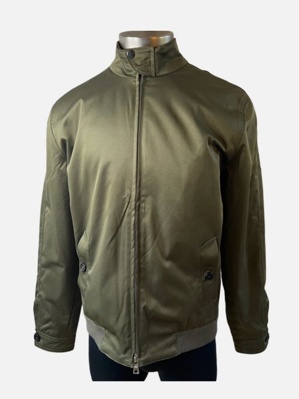 Men's Rye 51 Textile Distillery Hudson Statin Olive Green Bomber Jacket Large